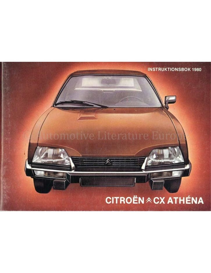 1980 CITROEN CX ATHENA INSTRUCTIEBOEKJE ZWEEDS, Autos : Divers, Modes d'emploi & Notices d'utilisation