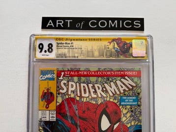 Spider-Man #1 - Regular Edition - Signed in Gold ink By Todd, Nieuw