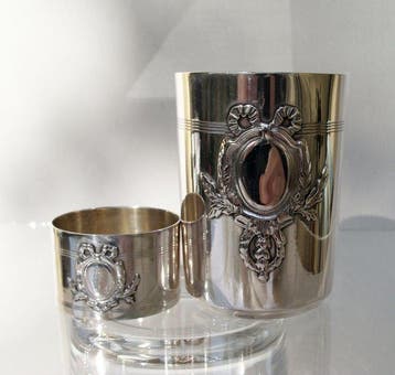 Exceptional Silver Set - Beaker - Servetring - Bruckmann &