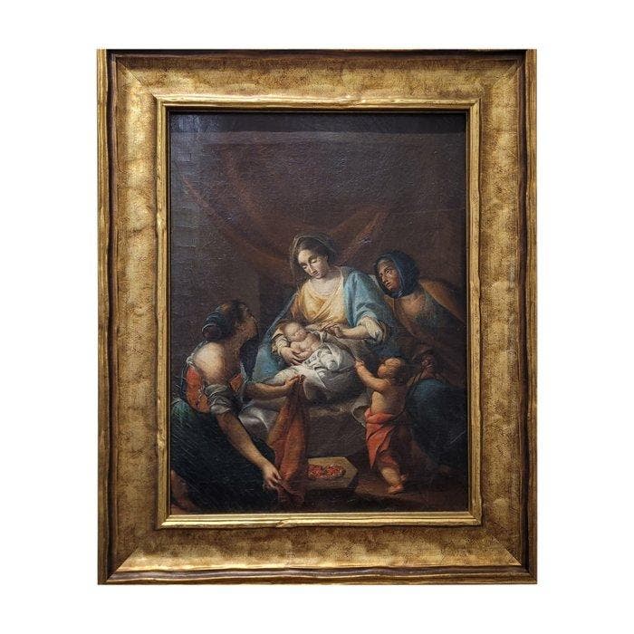 Italian school (XVIII) - Natividad de María, Antiek en Kunst, Kunst | Schilderijen | Klassiek