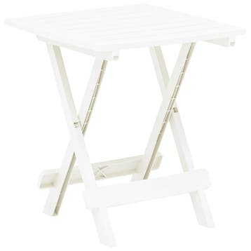 vidaXL Tuintafel inklapbaar 45x43x50 cm kunststof wit, Verzenden, Nieuw