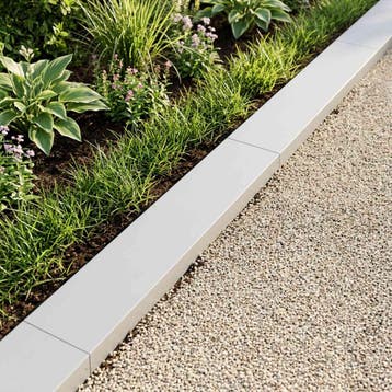 vidaXL Afdekprofiel voor tuinranden 2 st 100 x 20 x 5 cm, Verzenden
