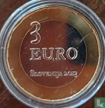 Slovenië 3 euro 2013 (PROOF) 300th anniversary of the To.., Postzegels en Munten, Verzenden, Overige landen, Overige waardes, Losse munt