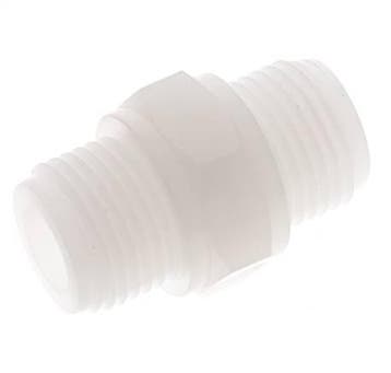 Dubbele Nippel G1/2 PVDF 10bar FDA 27mm Hex, Verzenden, Nieuw