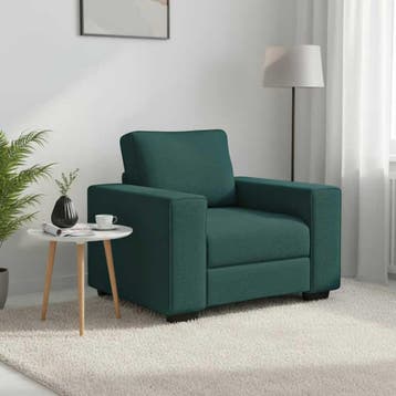 vidaXL Sofastoel Donkergroen 100x77x82 cm Stof, Huis en Inrichting, Verzenden, Nieuw