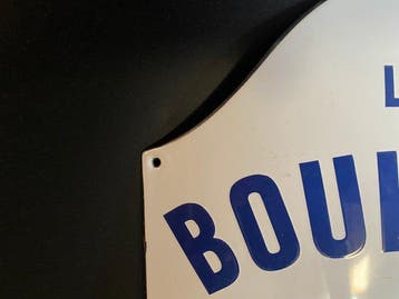 KUB Le Bouillon – Groot Zwaar Emaille Reclamebord – Franse