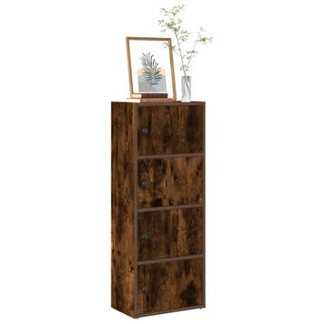 vidaXL Boekenkast 40x24x102 cm bewerkt hout gerookt, Huis en Inrichting, Kasten | Boekenkasten, Verzenden, Nieuw