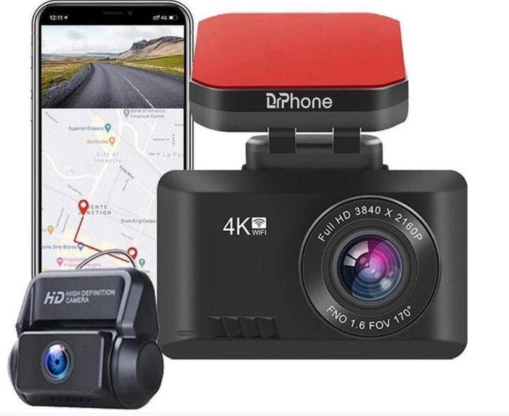DrPhone D07 – 4K Dash Cam + Achter Camera FULL HD – 170, Autos : Divers, Dashcams, Envoi