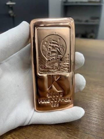 1 kilogram koper - .999 - Kinesis. (Zonder minimumprijs)