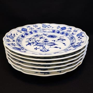 Meissen - Bord (6) - Ø 25,0 cm 6er Set antike große Teller
