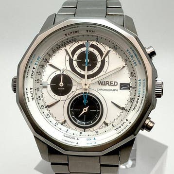 Seiko - WIRED Chronograph – White Dial – Blue Accents -