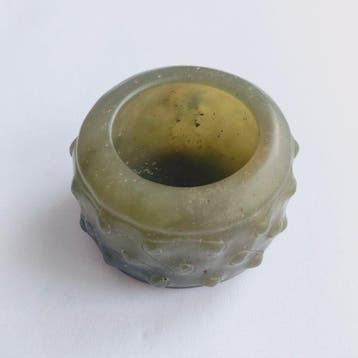 Oud-West-Aziatisch Groene hardsteen (jade?) Bulbous Decor, Antiek en Kunst