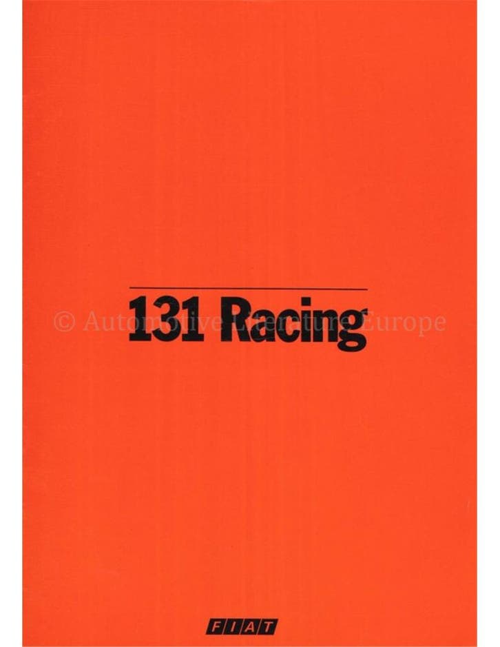 1978 FIAT 131 RACING BROCHURE DUITS, Boeken, Auto's | Folders en Tijdschriften