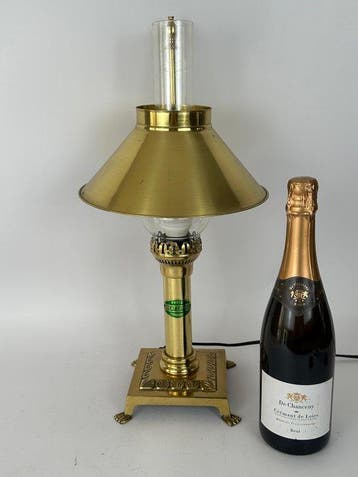 Tafellamp - Messing, Glas - Replica van de Orient Express