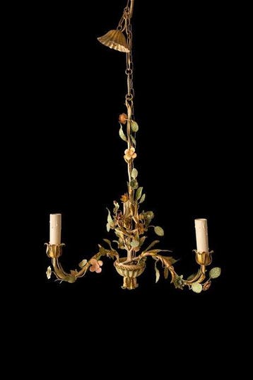 Kroonluchter - Smeedijzer - Vintage hanglamp in Florentijnse