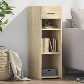 vidaXL Dressoir 30x42,5x93 cm bewerkt hout sonoma, Huis en Inrichting, Kasten | Dressoirs, Verzenden, Nieuw