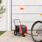 vidaXL Hondenfietstrailer oxford stof en ijzer oranje en, Verzenden, Nieuw