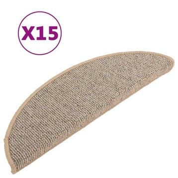 Trapmatten 15 st Bruin - Voorkom slijtage aan je trap. Nu..., Huis en Inrichting, Verzenden, Zo goed als nieuw, Bruin, Tapijt