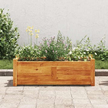vidaXL Plantenbak verhoogd 76x27,6x25 cm acaciahout, Verzenden, Nieuw