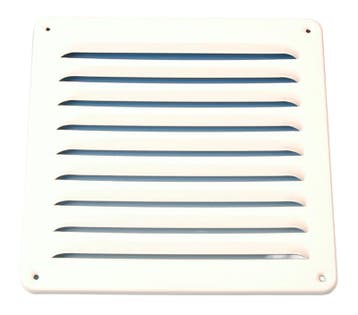 Aluminium schoepenrooster opbouw 195 x 195mm - WIT (1-2020W), Verzenden, Nieuw