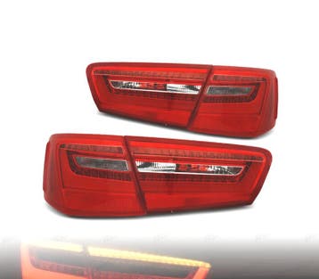 Feux Arrière Pour Audi A6 4G 11- Light Bar Rouge Chromé, Verzenden