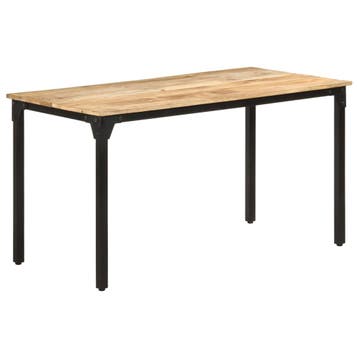 vidaXL Eettafel 140x70x76 cm ruw mangohout, Verzenden