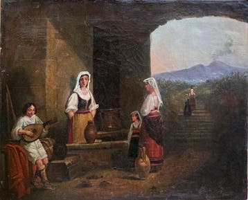 École italienne (XIX) - Scena di vita popolare