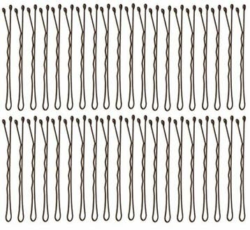 Haarspeld Schuifspeldjes 6cm - Basic - Bruin - Set van 40, Nieuw