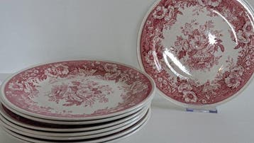 Villeroy & Boch - Bord (8) - Balmoral rot - Vitro-Porzellan