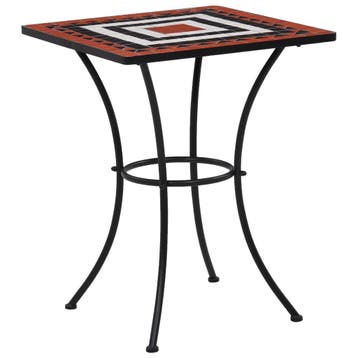 Bistrotafel mozaiek 60cm - Unieke eyecatcher voor je terr..., Tuin en Terras, Verzenden, Zo goed als nieuw, Vierkant, Metaal