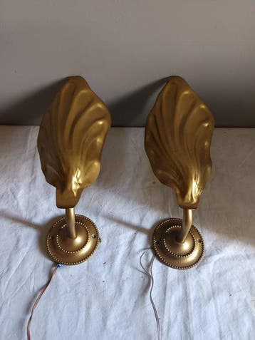 Lampe murale (2) - Laiton doré