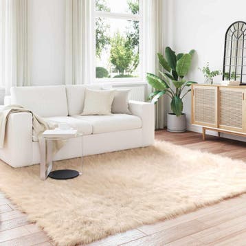 vidaXL Tapijt van imitatie schapenvacht TAFALLA Beige 200 x, Verzenden