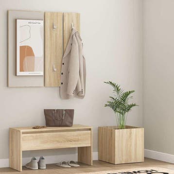 vidaXL Garderobe set bewerkt hout sonoma eiken, Verzenden