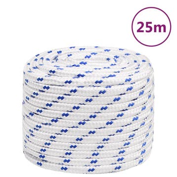 vidaXL Boot touw 16 mm 25 m polypropyleen wit, Verzenden, Nieuw