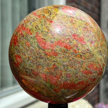 unakiet Fine quality Unakite Sphere - Hoogte: 13 cm -