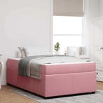 vidaXL Bedframe met matras Roze 120 x 200 cm Stof, Verzenden, Nieuw