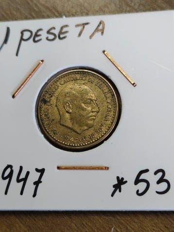 Spanje. Francisco Franco. Colección de 17 monedas 1937-1966