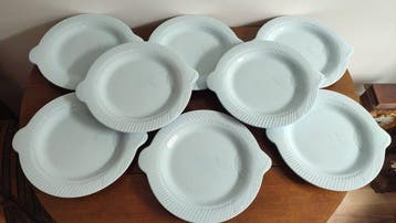 Sarreguemines - 8 Assiettes, luxe - Serveerset voor vis (8)