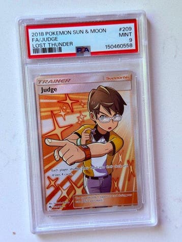 Pokémon - 1 Graded card - Judge #209 Full art, Foil - PSA 9