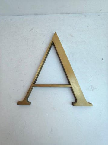 LETTER A - Reclamebord - Verguld messing