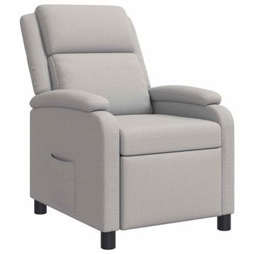 vidaXL Recliner Wolkgrijs Stof, Verzenden, Nieuw
