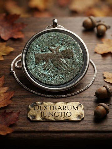 Romain antique, Empire Bronze Pendentif en forme de monnaie
