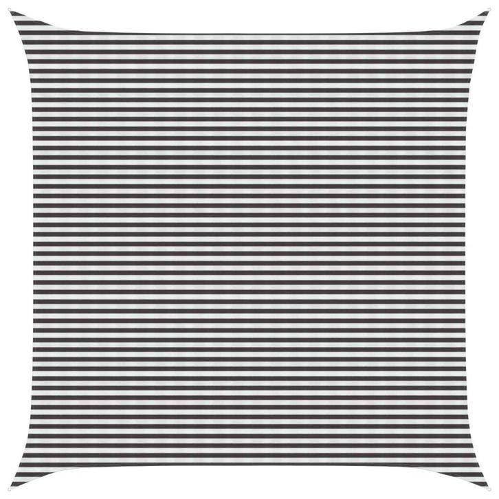 vidaXL Zonneschaduwzeil Antraciet en Wit 7 x 7 m HDPE, Tuin en Terras, Parasols, Nieuw, Verzenden