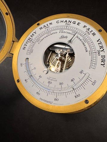 Schatz & Sohne Ships barometer - Métal, Laiton, Verre -