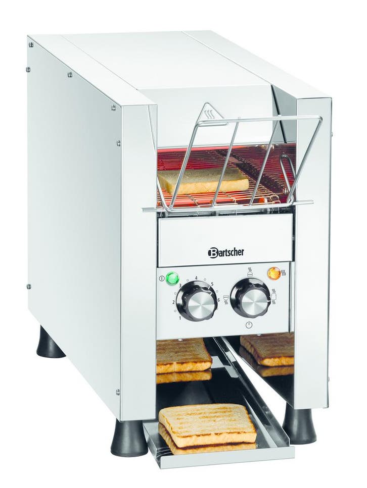 Doorlooptoaster | MINI-XS | RVS | Enkel | Max. 90/u. | 1kW, Zakelijke goederen, Horeca | Keukenapparatuur, Nieuw in verpakking