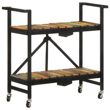 vidaXL Keukentrolley 87x36x81 cm massief gerecycled hout, Verzenden, Nieuw