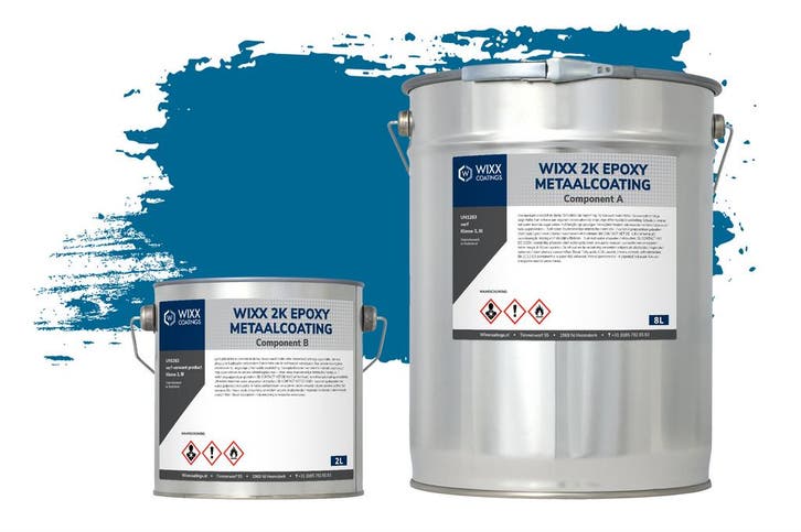 Wixx 2K Epoxy Metaalcoating RAL 5017 | Verkeersblauw 5L, Doe-het-zelf en Bouw, Verf, Beits en Lak, Nieuw, Verzenden