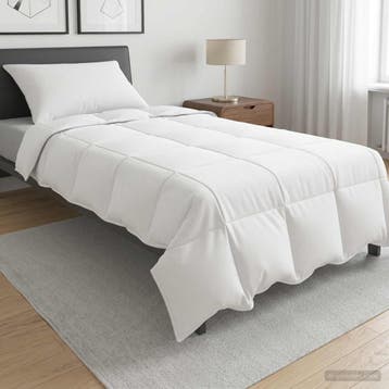 vidaXL Deken Set 2 st 137 x 200 cm Winter Bamboe Wit, Verzenden, Nieuw