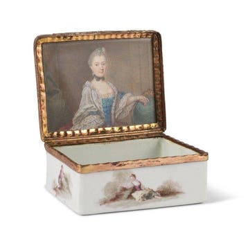 Boîte de tabac à priser - Porcelaine