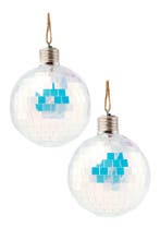 2x Discobal Ø 10 cm LED Iridescent Zilver  Discobol Klein Sp, Ophalen of Verzenden